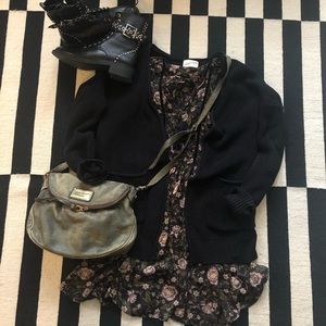 Essential black knit cardi